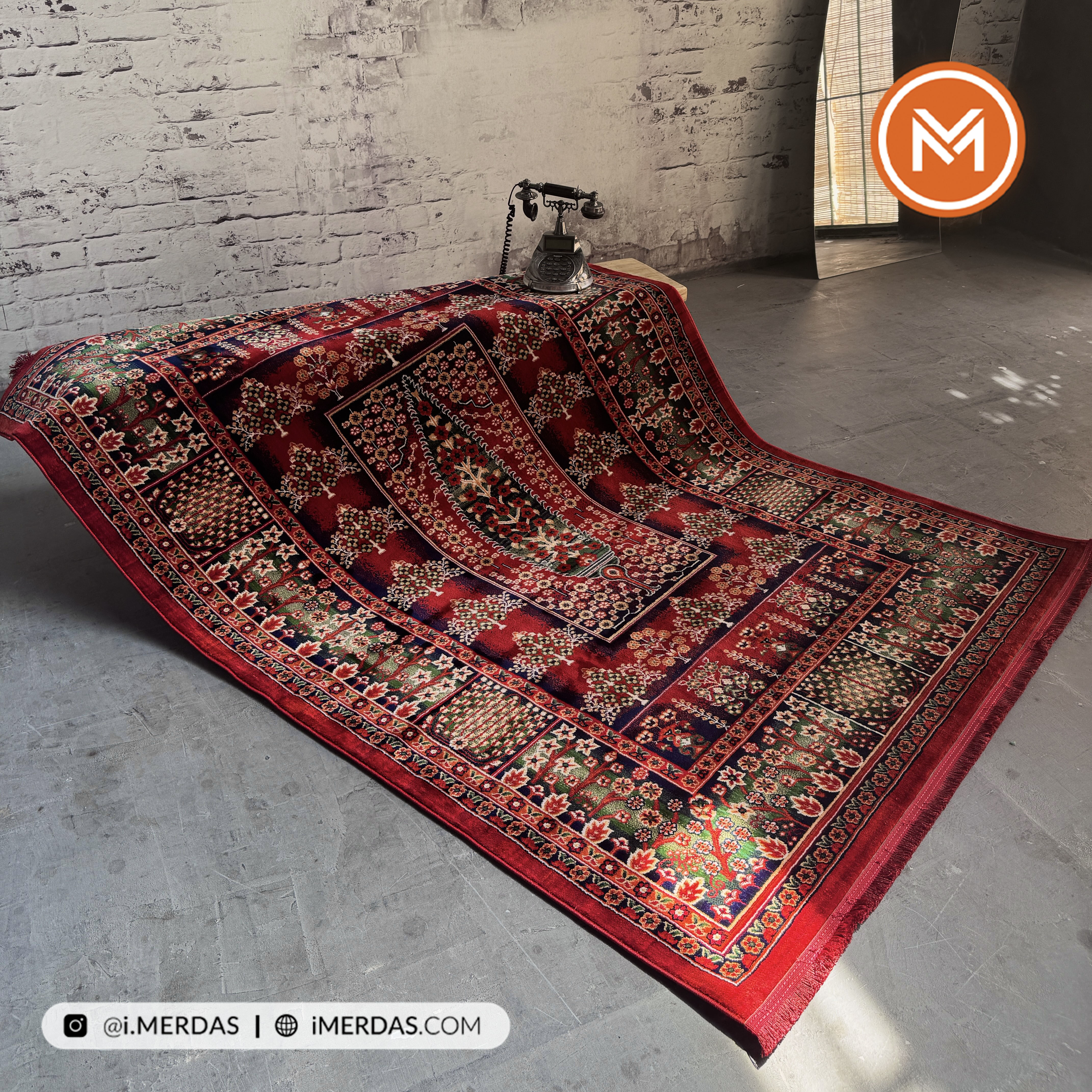 فرش گبه هرمس پلاس کد 6699 زمینه تمام رنگ